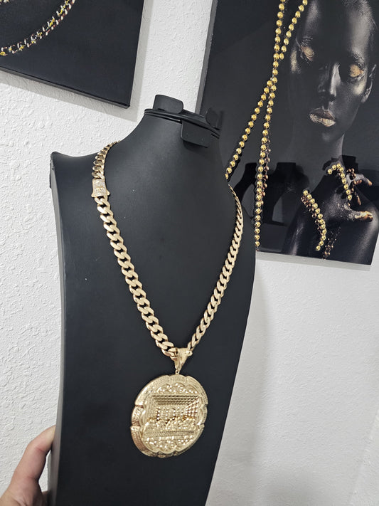 CADENA Y DIJE DE ORO ITALIANO 10 K